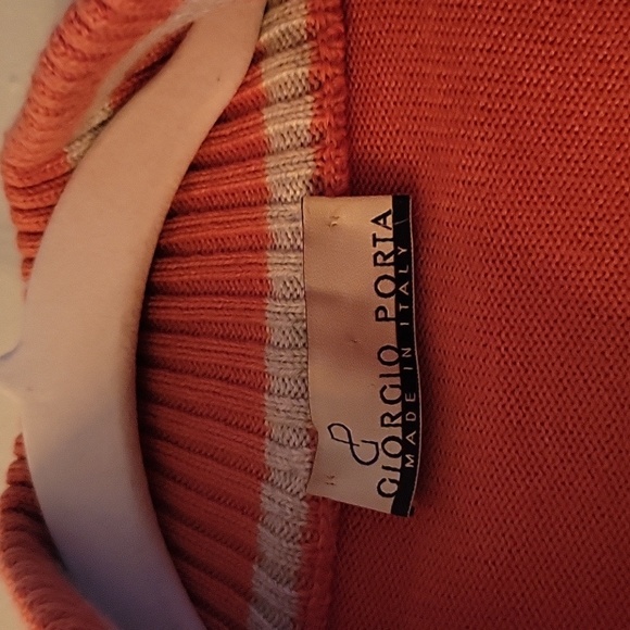 Giorgio Porta Salmon Quarter Zip Sweater Merino Wool XL - Picture 2 of 7